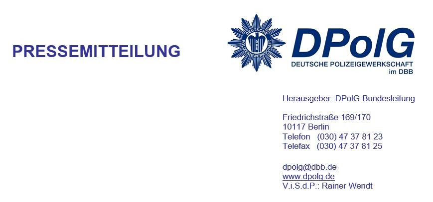Pressemitteilung der DPolG zu den Vorfällen in Schleswig-Holstein